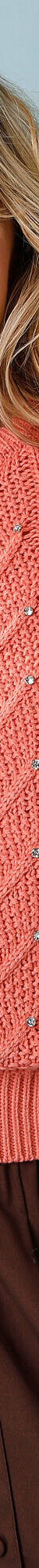Pull spécial Petites torsades et strass (pêche) Pull spécial Petites torsades et strass (pêche)